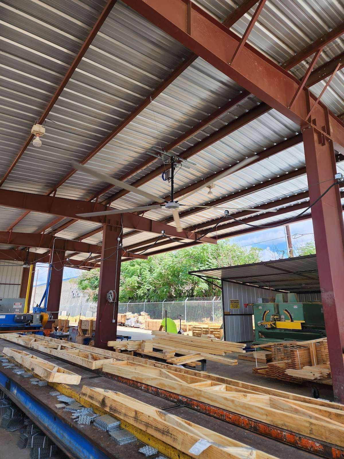 Outdoor industrial fan installation