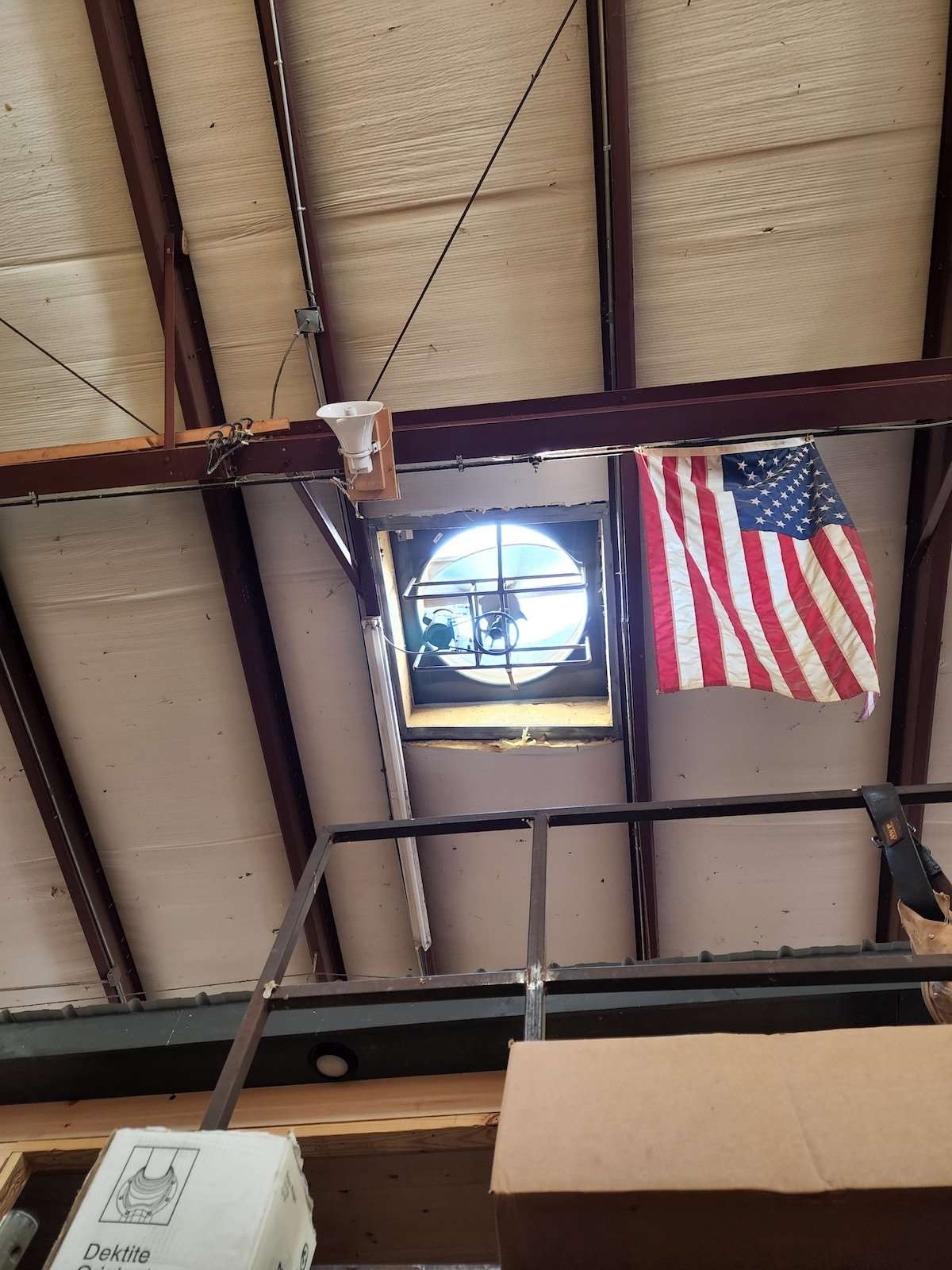 Ventilation system with American flag